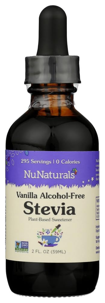 NuNaturals Liquid Stevia Sweetener, Unflavored Alcohol-Free, 2oz