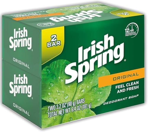 Irish Spring Original Scent Bar Soap 3.2 oz. Pack of 2