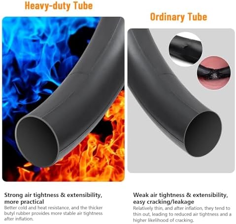 2-PCS 20" Heavy Duty Bike Tubes 20x1.75/1.95/2.10/2.125/2.25 Premium Butyl 20" Bicycle Inner Tubes Compatible with 20 x 1.75-2.25 Kids, Road, BMX