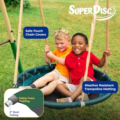 XDP Recreation Deerfield Outdoor Playground Swing Set with Slide & See Saw