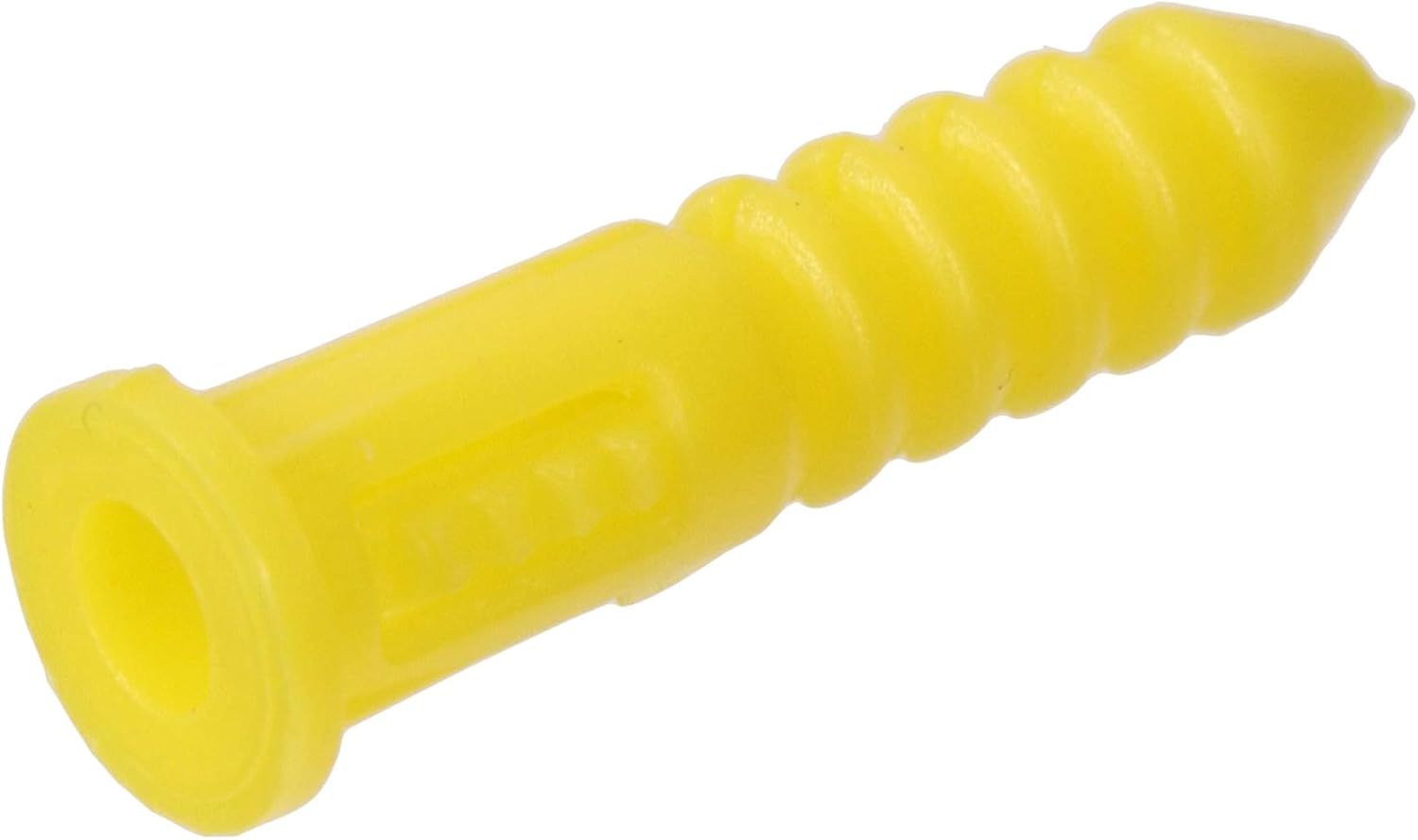 Hillman Ribbed Plastic Wall Anchors, #4-6-8 x 7/8in, 100 Pack, Yellow | Plastic construction, ribbed design grips in drywall, plaster, concrete