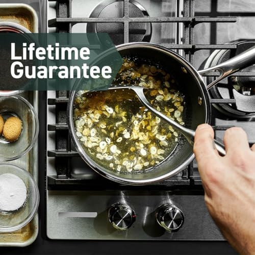 HexClad Hybrid Nonstick 6 Pc Pot Set & Trivets, 2, 3, and 8-Qt Pots & Lids | Stay-Cool Handles, Dishwasher and Oven Safe, Compatible with All Cooktops