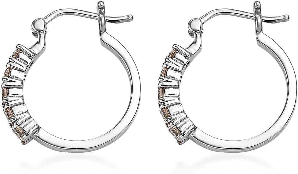 Champagne Cubic ZirconiaEarrings in Stainless Steel