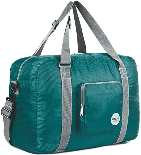 WANDF Foldable Personal Item Bag, Carry on Travel Duffle Bag | Frontier Airline Underseat Fit, 18x14x8 inches, Weekend Overnight Trips, Packable