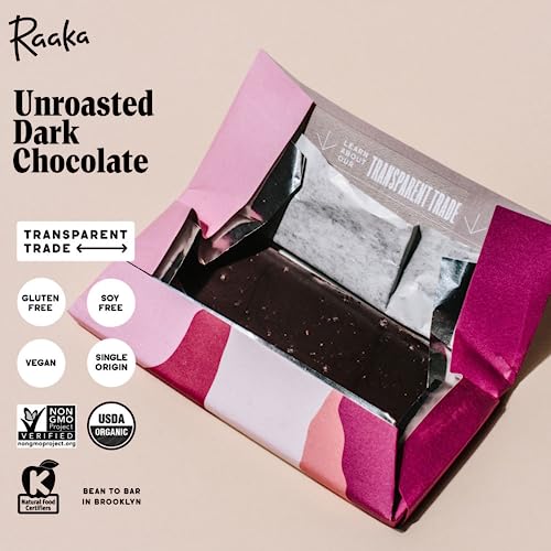 Raaka Chocolate Best Sellers Trio | Gourmet Dark Chocolate Gift | Organic, Vegan, Fair Trade, Soy Free, Non-GMO, Gluten Free, Kosher | 1.8oz Bars