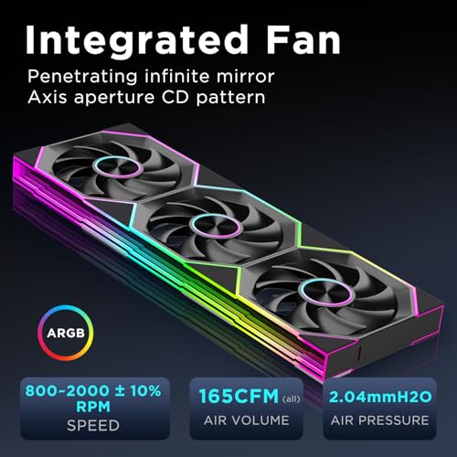 Chill Arc 360mm AIO CPU Cooler, 6.67" 2K AMOLED Screen-Wh | White 320W TDP Water Liquid Cooling | ARGB Fans | Intel LGA1851/1700/115X & AMD AM5/AM4 Compatible| Low noise