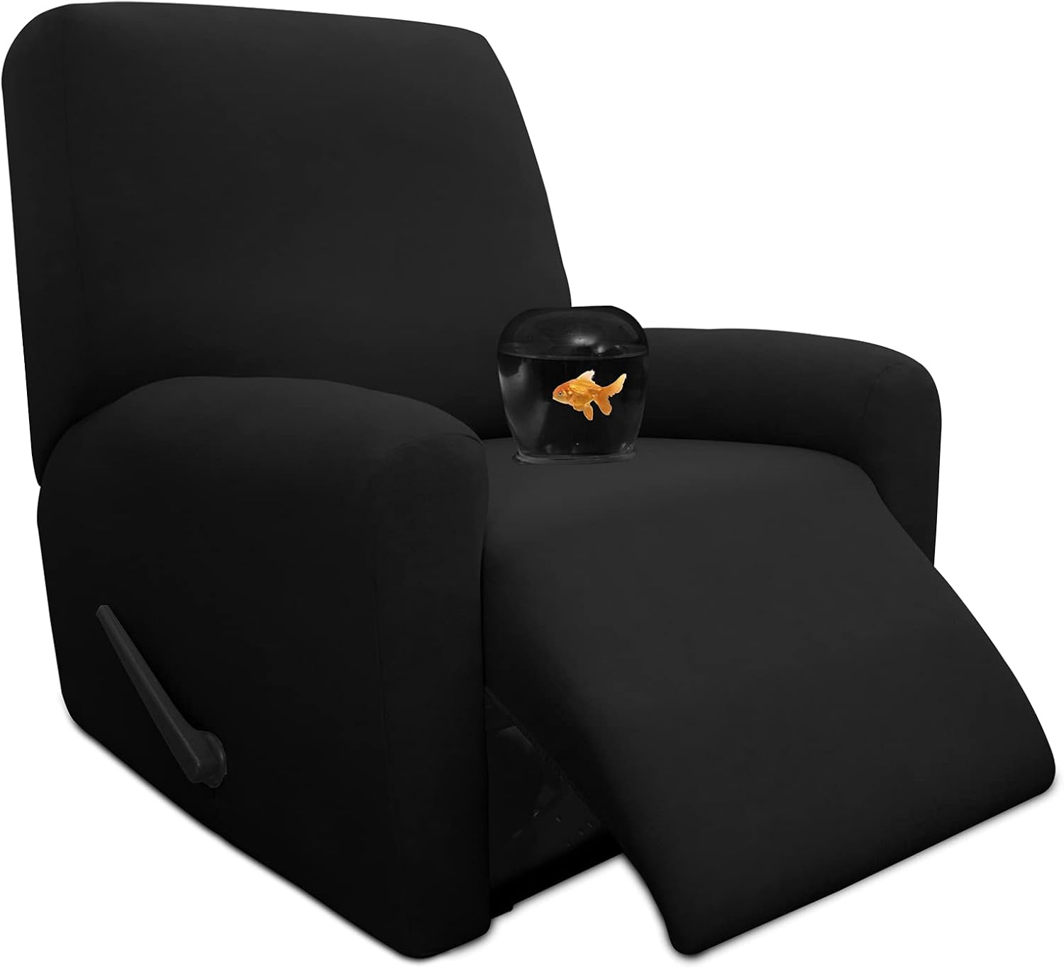 Easy-Going 4 Pieces Waterproof Recliner Chair Slipcover Washable | Stretch Soft Couch Cover for Dogs, Sofa Slipcover for Recliner Couch Furniture Protector for Kids, Pets Dark Gray