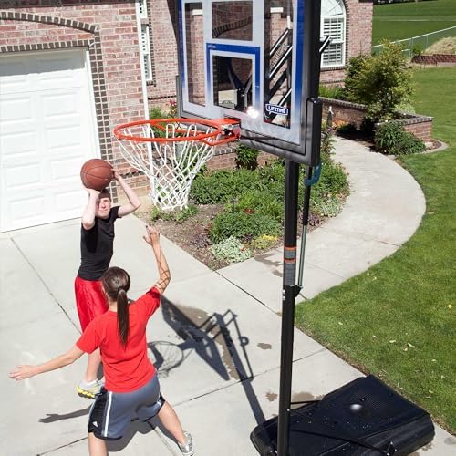 Lifetime Outdoor Portable Basketball Hoop, 48 Inch Backboard, 8-10 Ft Speed Shift Adjustable Height