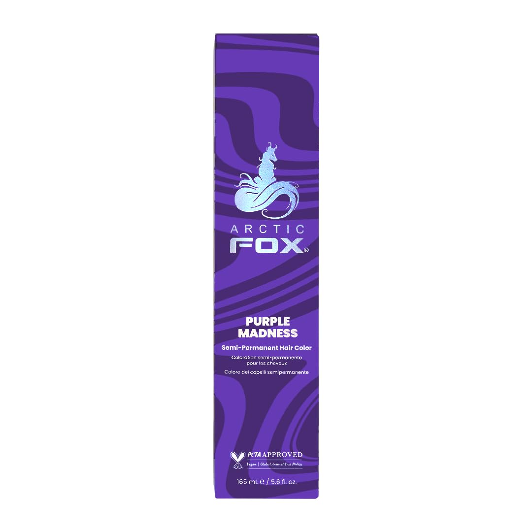 ARCTIC FOX Virgin Pink Semi-Permanent Hair Color - Vegan - 4 fl oz | Vivid and Vibrant, Cruelty Free, Ammonia Free, Peroxide Free, , Cream Formula