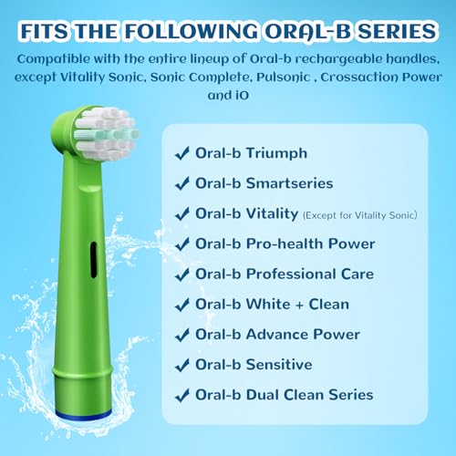 Replacement Toothbrush Heads Compatible with Oral-B Braun 20 Pcs | Professional Electric Toothbrush Brush Heads for Oral B Replacement Head Refill Pro 500/1000/1500/3000/3757/5000/7000/7500