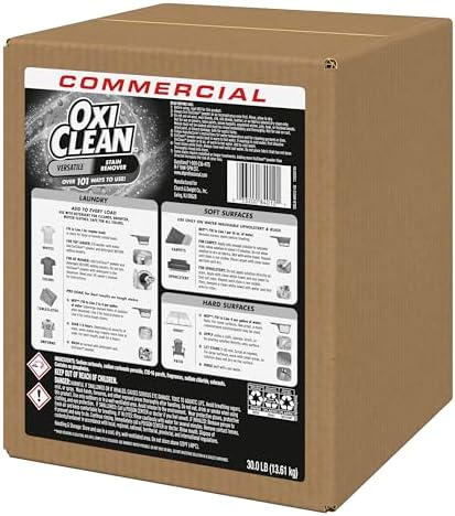 OxiClean Versatile Stain Remover Professional, 7.22 LB Box (Pack of 4) 156 Loads