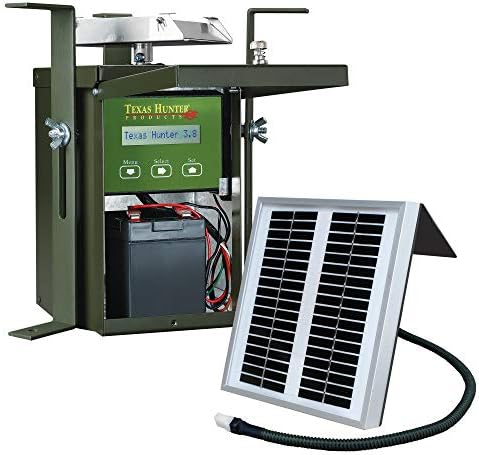 Texas Hunter 12-Volt Game Feeder System - Model TH70 + Battery + SP12 Charger