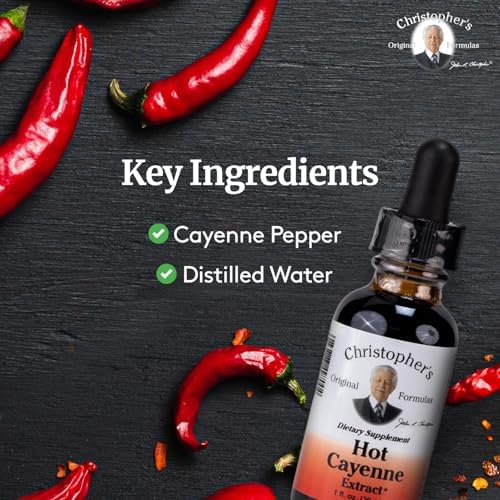 Christopher's Original Formulas Hot Cayenne Extract, 1 fl oz - Natural Herbal Supplement