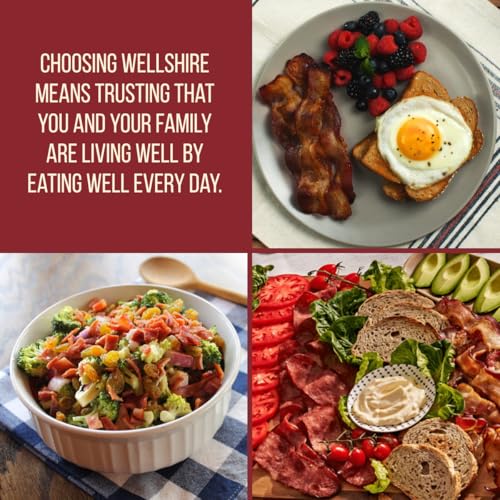 Wellshire Farms 8oz Uncured Smoked Beef Bacon – Made from Pasture-Raised Beef with No Antibiotics or Added Hormones, Bold Flavor and Ready to Serve