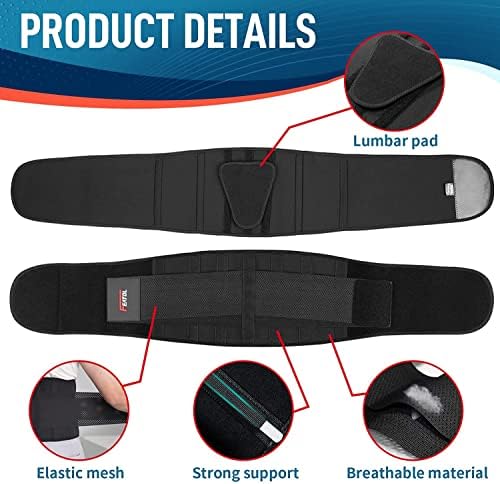FEATOL Back Brace Support Belt-Lumbar Support Back Brace for Back Pain, Sciatica, Scoliosis