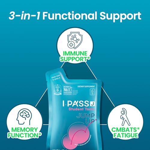 JungKwanJang i-Pass Junior Dietary Supplement- Korean Red Panax Ginseng Extract - Support Immune System, Memory Improvement and Concentration