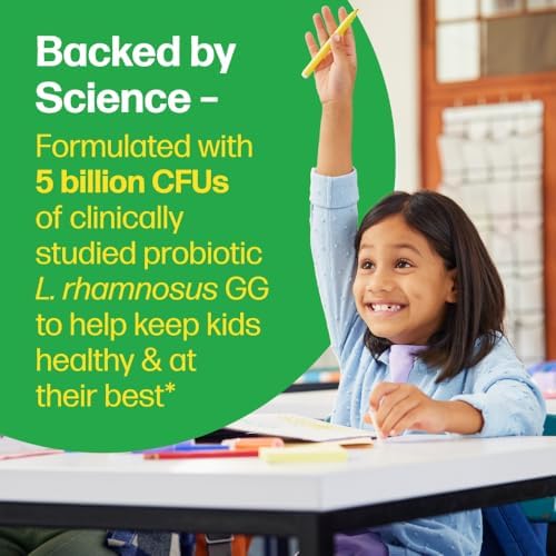 Culturelle Daily Chewable Probiotics for Kids Ages 3+, Berry Flavor, 30 Ct | From the #1 Pediatrician Recommended Brand± Promotes Digestive Gut Health, Oral Care & Immune Support* 5B CFUs, Gluten Free