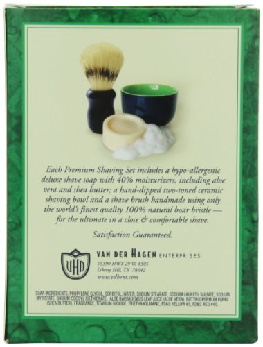 Van Der Hagen Premium Shave Set (2.5 oz. Soap, Bowl, Brush)