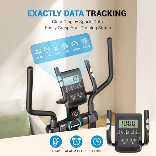 THERUN Elliptical Exercise Machine, Hyper-Quiet Magnetic Elliptical Machine for Home