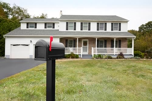 Architectural Mailboxes Barrington Post Mount Mailbox, Black