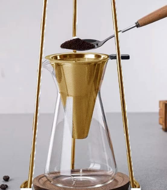 NISPIRA Luxury Ice Cold Brew Dripper Coffee Maker in Stainless steel, 600 ml Copper