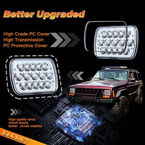 5x7/7x6in H6054 LED Headlights DOT Approved Hi/Low Sealed Beam 2PCS