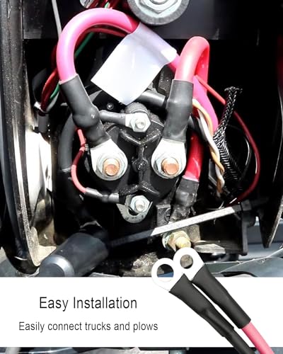 2 Pin Battery Cable Wire Harness Fit for Western Fisher 63411, Truck Side | Compatible with Straight Blade Snow Plow before 2011