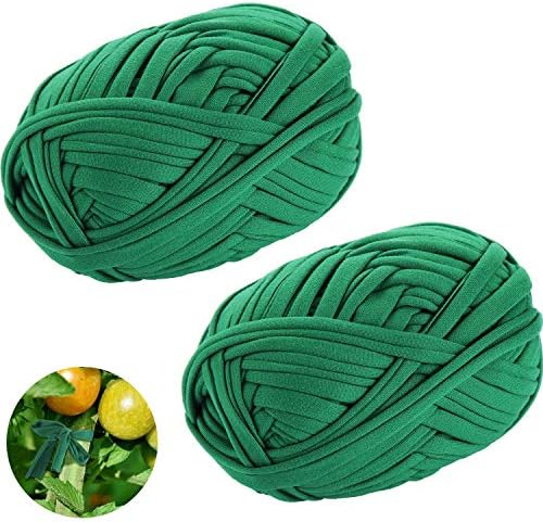 BBTO Garden Twine Soft Plant Tie Green Garden String Tree Tie Stretchy Gardening Tape Plant Support for Home Tying Climbing Plants Veggies Flower