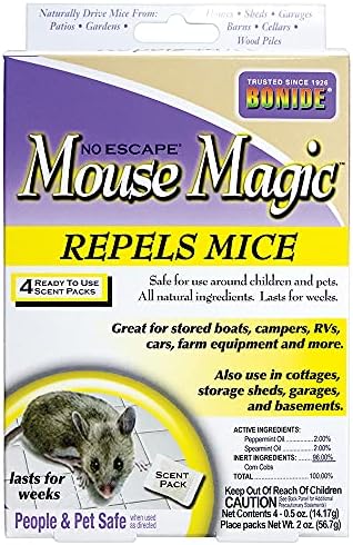 Bonide Mouse Magic Mouse Repellent Scent Packs, 4 Packs