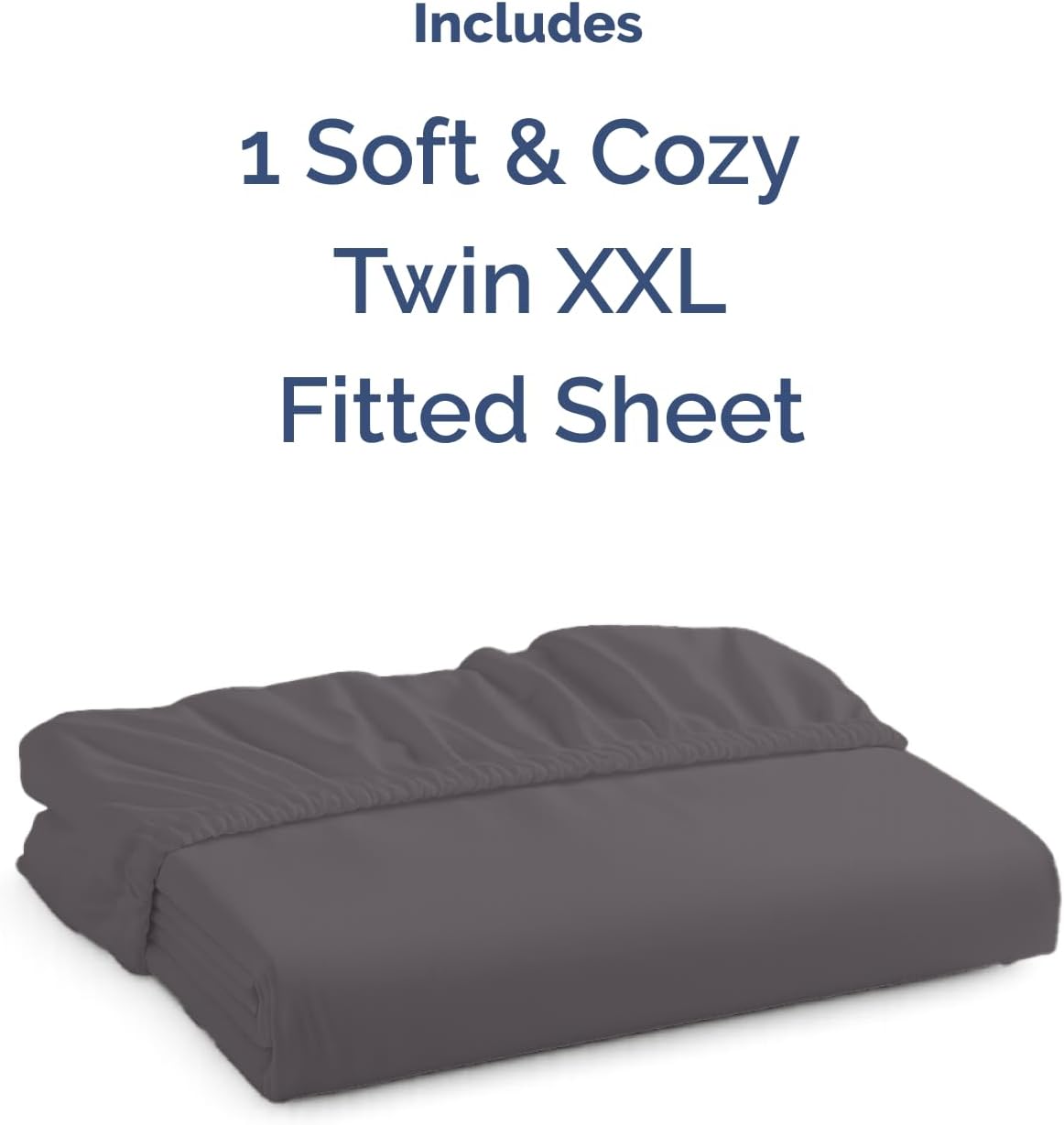 Fitted Hospital Bed Sheet - Hospital Bed Sheets for Home Use - Dark Grey | Ultra-Soft Brushed Microfiber Bedding with 16 Inch Deep Pockets, Extra Long 36 x 84 Fit, Breathable, Cooling and Wrinkle Free