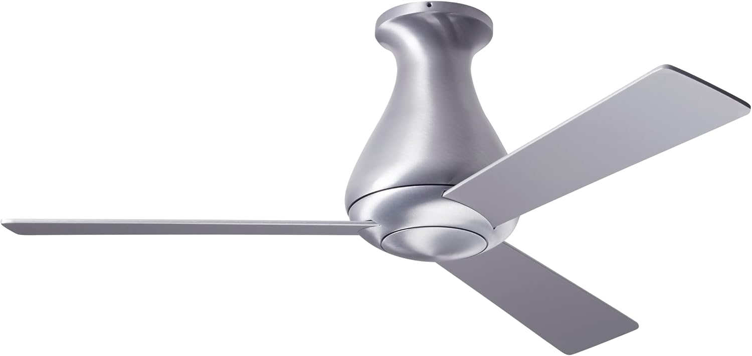 Modern Fan Company ALT-FM-BA-42-AL-NL-003 Altus Flush 42" Outdoor Ceiling Fan w/Remote Ctrl, Brushed Aluminum