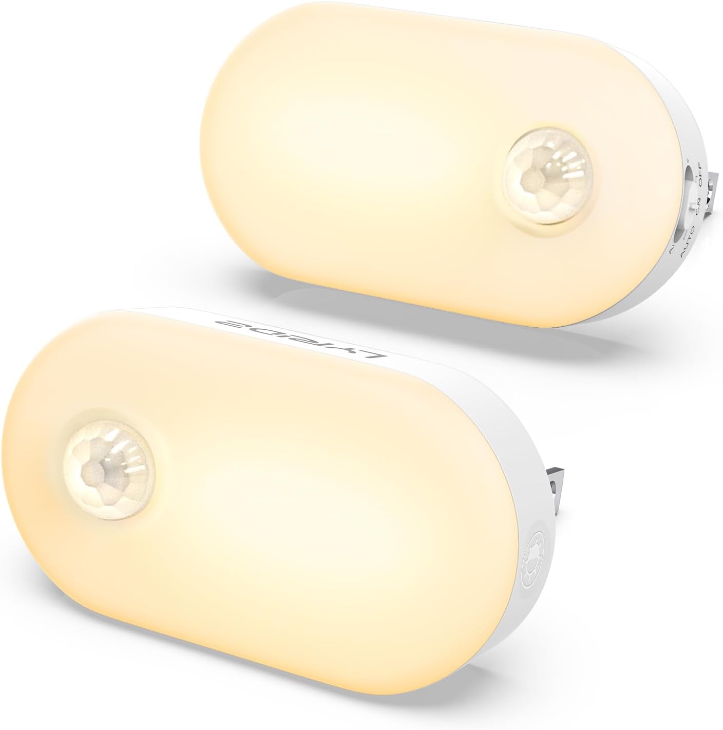Lyridz 120 Lumens Ultra Bright Plug-in Motion Sensor Night Light, 6-Pack