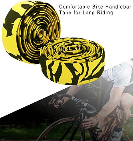 TOPCABIN Comfort Gel Road Bike EVA Handlebar Tape Bike Bar Tape Camouflage Series Tape with Reflective Bar Plugs