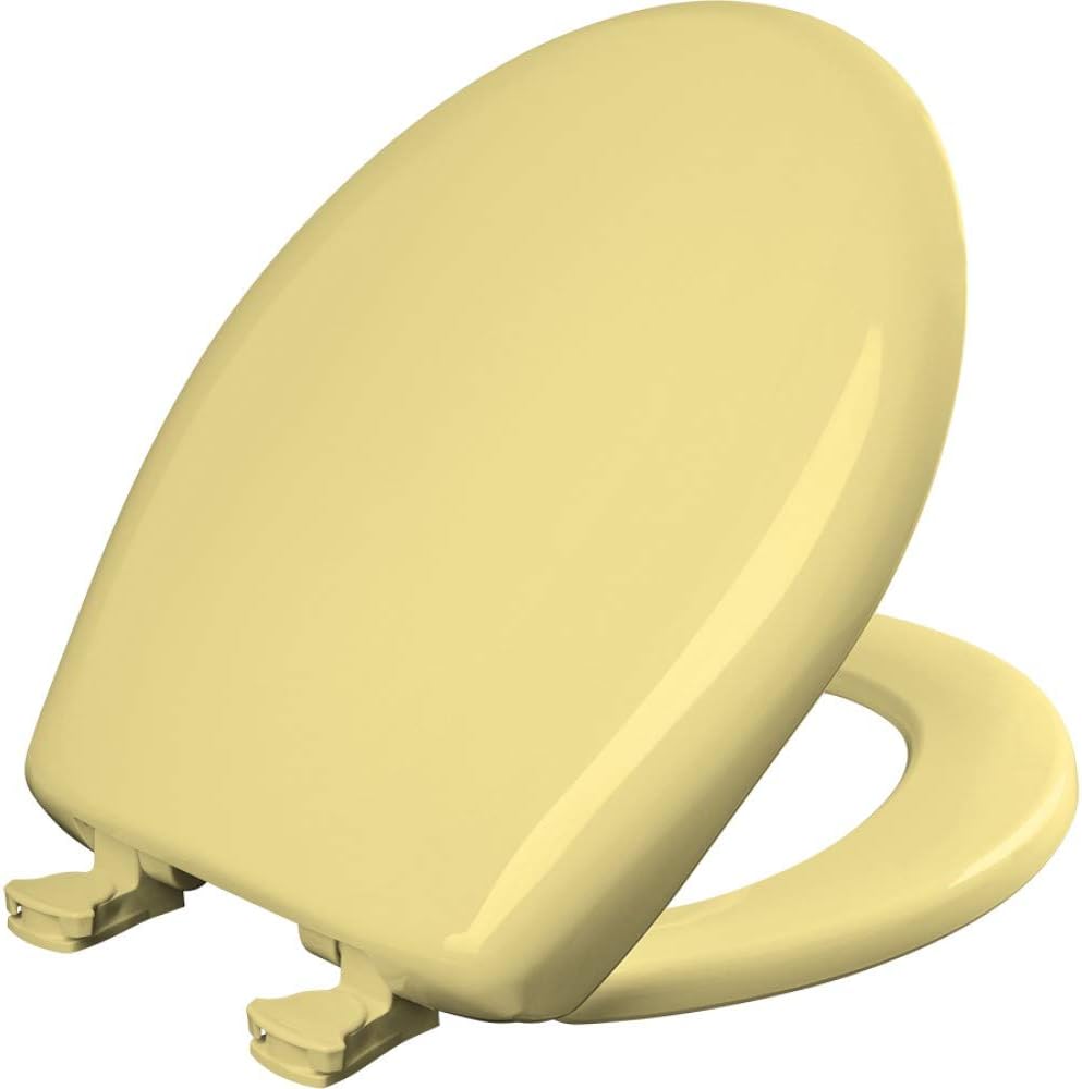 Bemis Classic Colors Slow Close Toilet Seat, Easy Clean Hinges and Durable Plastic Seat, Made in USA, Elongated, Black