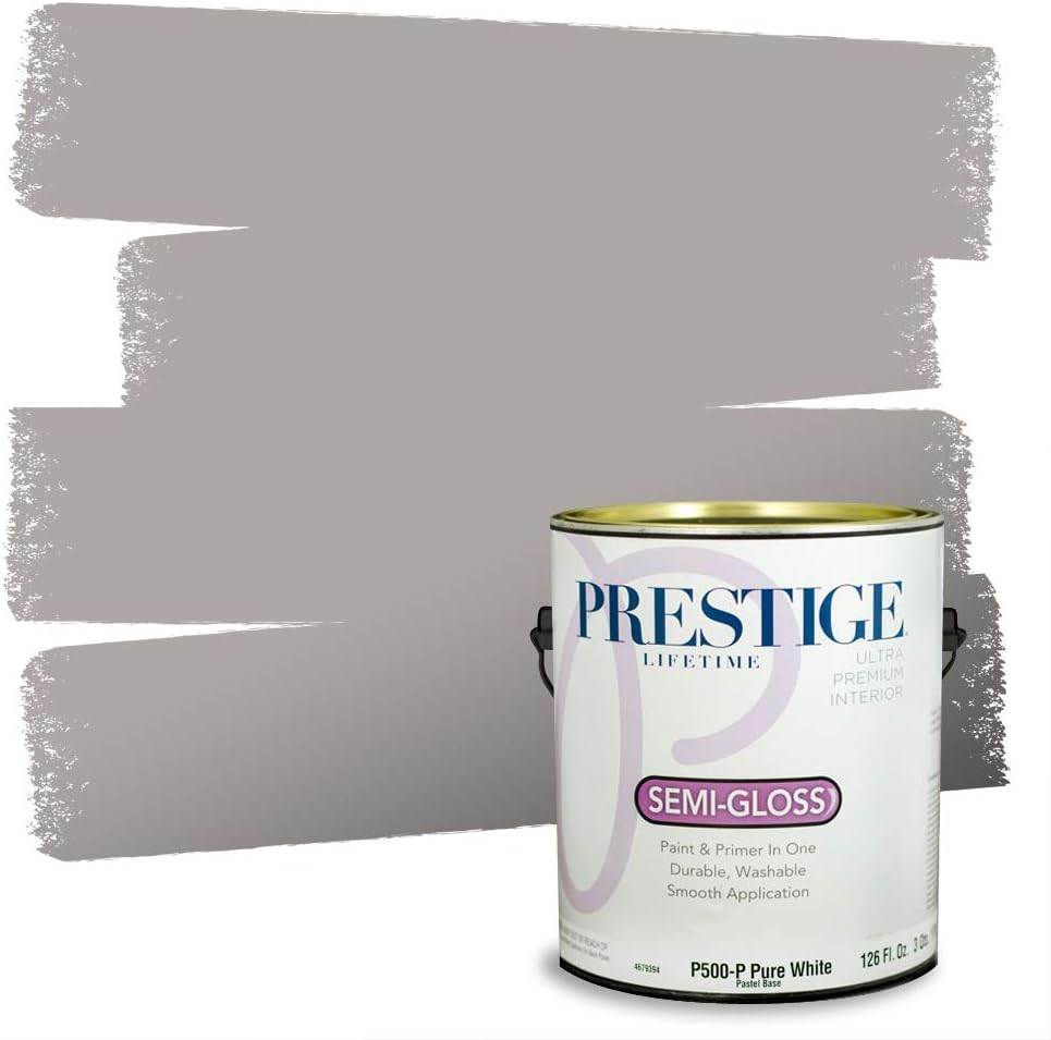 PRESTIGE Paints Exterior Paint and Primer In One, 1-Gallon, Satin, Comparable Match of Sherwin Williams* Socialite*