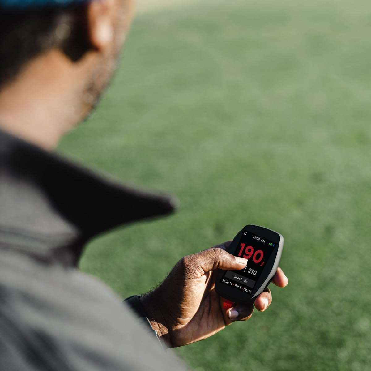 Hand+ Handheld Golf GPS Device, Shot Tracker, Record Shots, Club, GIR, Fairways, Putts, Golf Distance Range Finder, Touch Screen, 42, 000+ Courses
