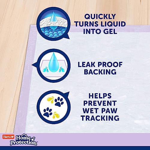 Hartz Home Protection Lavender Scented Odor Eliminating Dog Pads, 50 Count