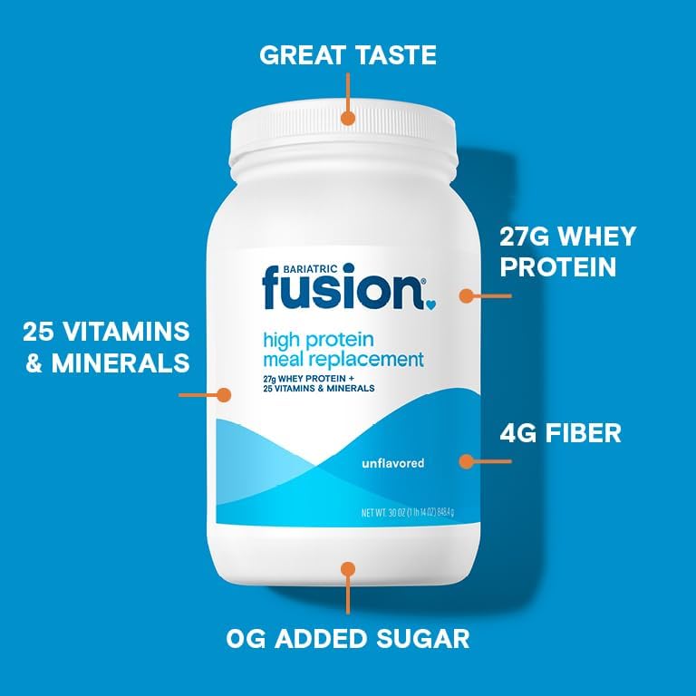 Bariatric Fusion Cappucino Meal Replacement 27g Protein Powder, 21 Serving Tub for Bariatric Surgery Patients Including Gastric Bypass and Sleeve Gastrectomy - No Gluten, Aspartame or Sugar