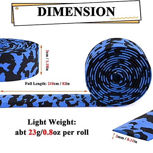 KINGOU White & Blue Camouflage EVA Road Bike Handlebar Tape Cycling Bar Tapes - 2PCS Per Set