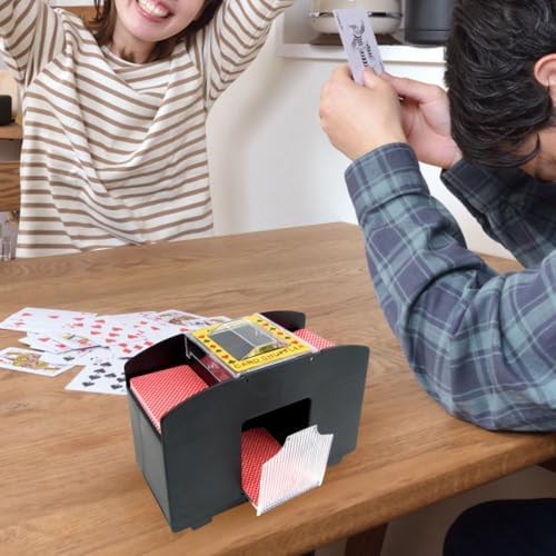 Automatic Card Shuffler – Battery-Operated 4-Deck Playing Card Dispenser – For Game Night and Casino Game Accessories by Trademark Poker