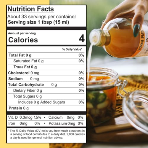 Nonna Pia's Organic Apple Cider Vinegar with Mother 16.9 oz, Raw Unfiltered | ACV with mother
