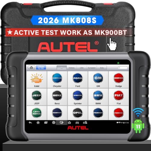 Autel Scanner MaxiCOM MK808S Bidirectional Tool, 28+ Hot Service All System | 3000+ Active Tests as MK900-BT