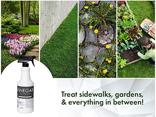 579 Vinegar Weed & Grass Killer, Approved for Organic Production, Pet Safe, Glyphosate Free Herbicide, Quart, 1, Light Yellow