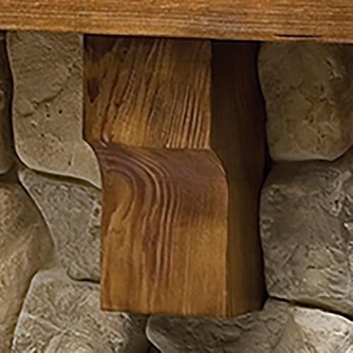 Dimplex Fieldstone Electric Fireplace with Mantel Surround Package | Pine with Natural Stone-Look, Includes 26" Electric Fireplace - #GDS28L8-904ST