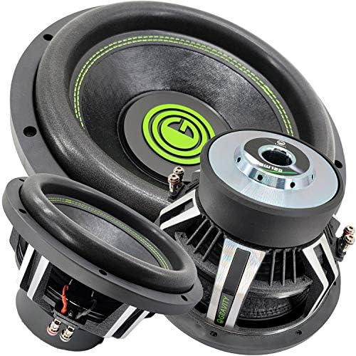 Gravity Car Vehicle Subwoofer Audio Speaker - 15 Inch Competition Grade Pressed Paper Cone, 2 Ohm DVC, Advanced Air Flow