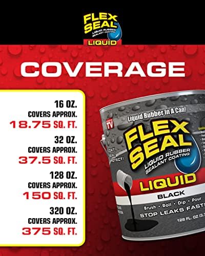 Flex Seal Liquid, Rubber Coating Sealant, Waterproof, Flexible, Breathable, and UV Resistant, Roof Repair, Basements, RV, Campers, Trailers, Marine