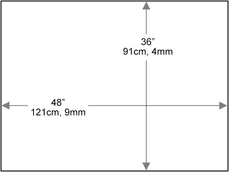 24" x 48" Rectangle Glass Table Top, 1/4" Thick Clear Tempered Replacement Glass, Flat Polished Edge & Eased Corners for Coffee, Dining, Patio Tables & Furniture Protection