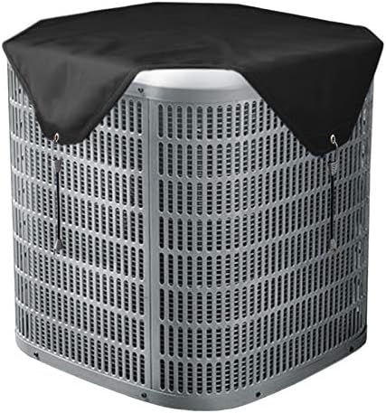 Qualward Air Conditioner Covers for Outside Units, AC Cover for Outdoor Central Unit Top Heavy Duty Water-Resistant Fits Up to 36 x 36 Inch, Black
