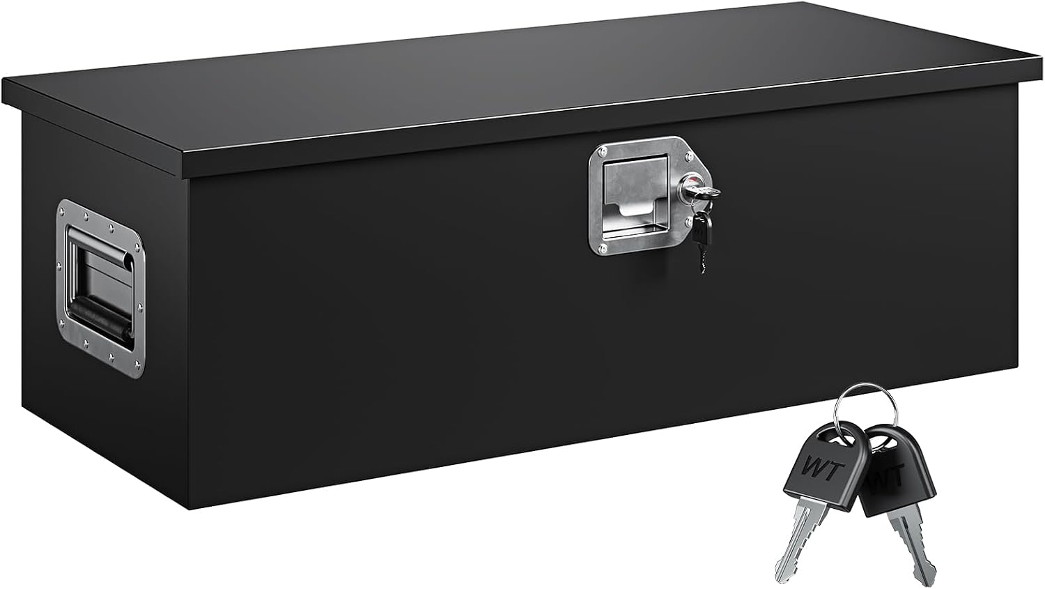 30 Inch Steel Heavy Duty Truck Bed Tool Box, Trailer Tongue Tool Box with Lock and Keys, Tool Box for Storage, Utility Trailer Tool Box for Truck, Pickup, RV, Trailer