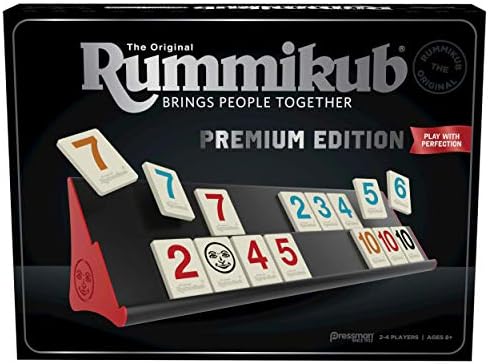 Rummikub Premium Edition by Pressman - Features Racks - Large Number Engraved Tiles and a Storage Bag for The Ultimate Rummikub Experience by Pressman